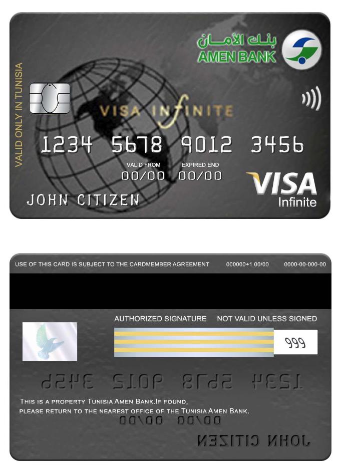 Tunisia Amen Bank infinite visa card